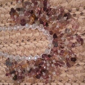 Opalite Fluorite necklace and earring set, Brand New. 18 inch.